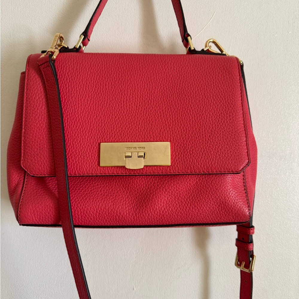 Michael Kors Scarlet Crossbody Bag with Gold Accents